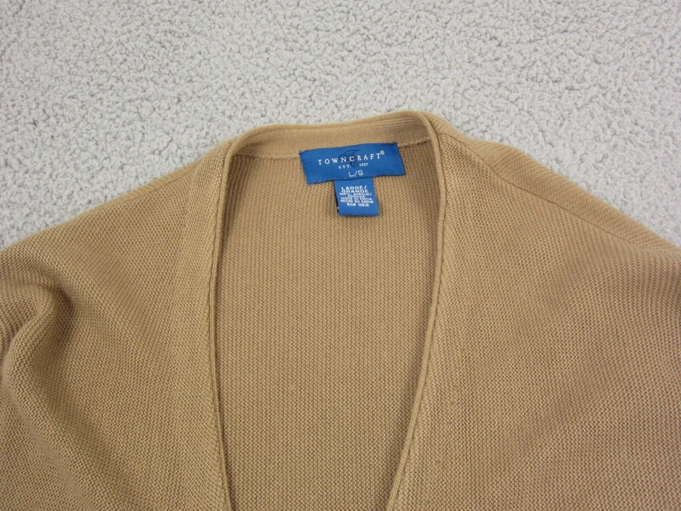 Vintage Sears Cardigan Mens Large Brown Knit 90s Sweater TownCraft Sweater - Image 3 of 4