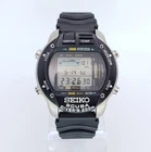 SEIKO M796-5A10 SCUBA DIVER'S 200M TITANIUM VINTAGE DIGITAL WATCH JAPAN 1992