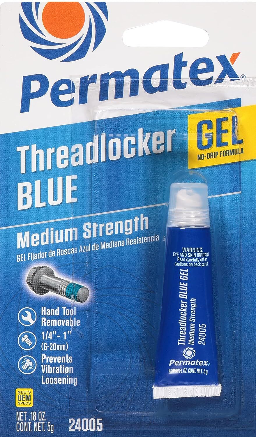 PERMATEX Medio Forza Frenafiletti Blu 6 ML 24200 - Foto 2