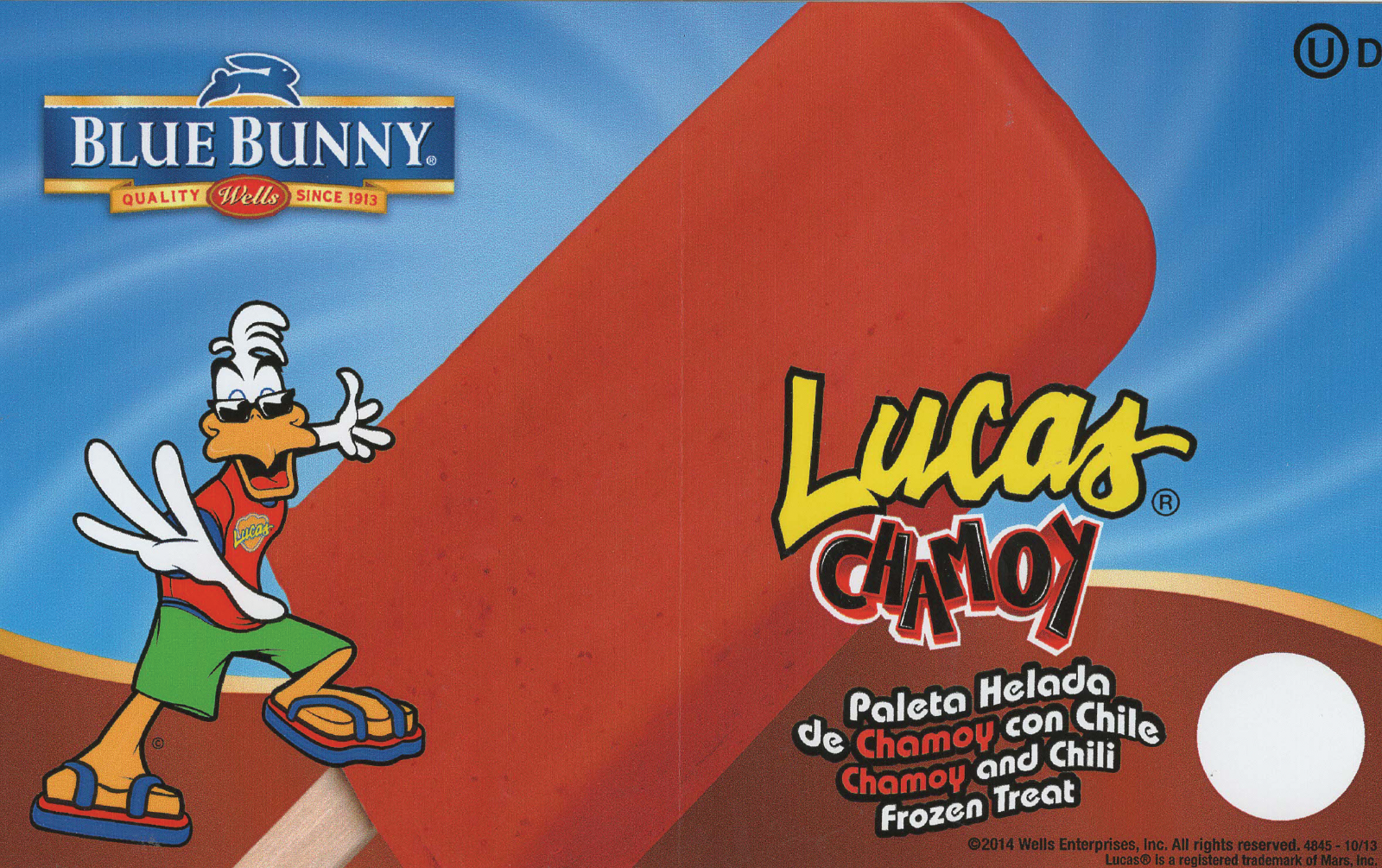 Lot of 2 Lucas Chamoy (Blue Bunny) Ice Cream Truck Decal Sticker 8