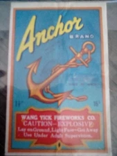 Firecracker Label ANCHOR BRAND 16s SIZE PACK LABEL SEE PIX