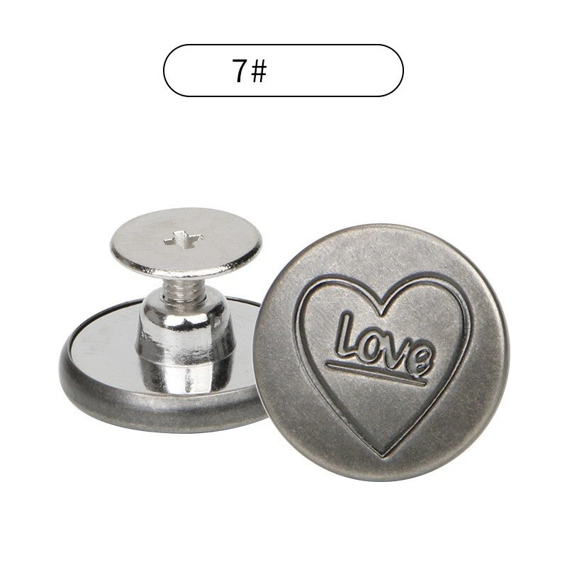 Jeans Waist Buttons Brass For Repair Buttons Replacement Denim Stud Hammer - Image 3 of 4