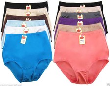 Women's 6 Pack High Waist Cool Brief Underwear Girdle Panties S-5XL 99348A