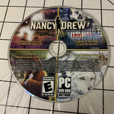 Nancy Drew 4 Mystery Adventures in 1 disc PC DVD-ROM by HER Interactive