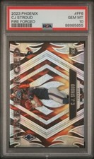 2023 PANINI PHOENIX CJ STROUD ROOKIE SILVER FIRE FORGED TEXANS PSA 10