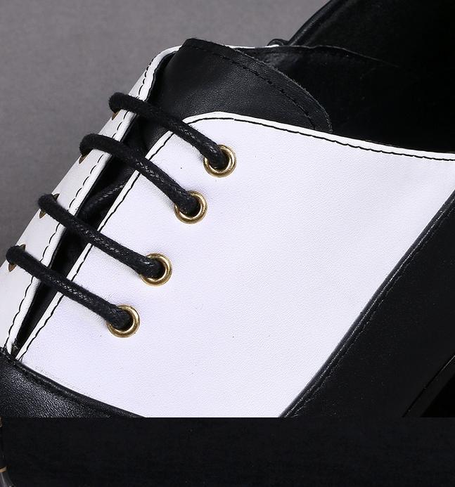 SAOLA Scarpe da sposa uomo punk splicing business formali stringate a punta 45 46