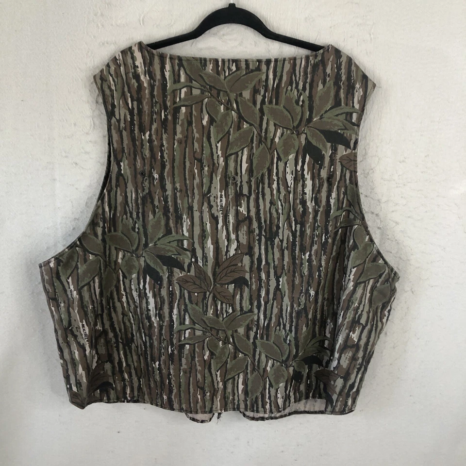 Vintage Camo Vest Mens XL Long Real Tree Hunting BJs USA Made - Image 4 of 4