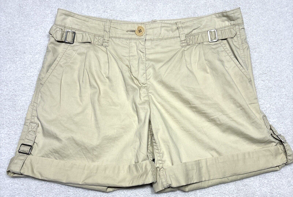 Country Road Ladies Light Tan Baggie Shorts Pleated Front Pockets Size