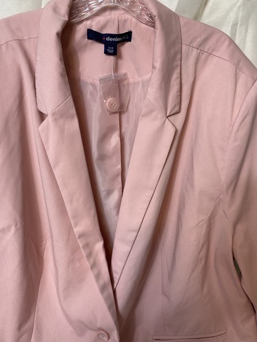 SO NICE! DENIM 24/7 PINK BLAZER JACKET - SIZE 32W- NEW - Picture 5 of 18