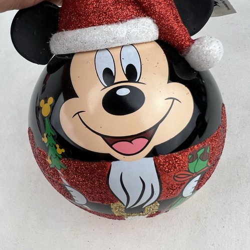 Disney Parks Santa Mickey Mouse Nussknacker Glaskugel Weihnachtsschmuck m. Etikett - Bild 2 von 5