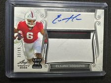 Elijah Higgins 2023 Leaf Trinity Rookie Patch Autograph 35/99 RC Auto