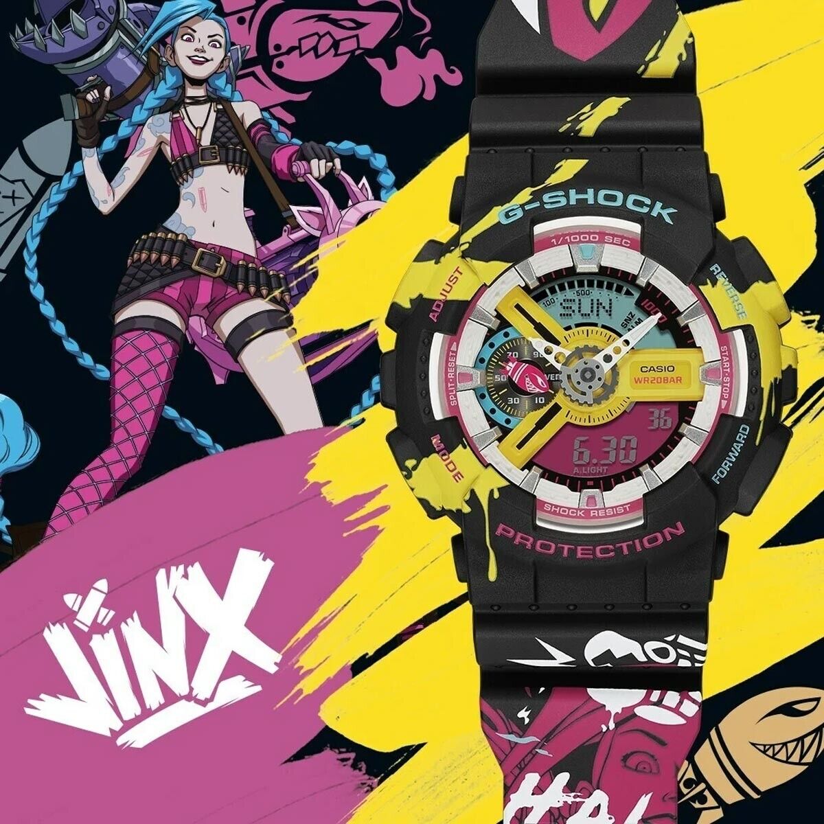 G-Shock League of Legends Jinx Limited Edition Watch GShock G-Shock League of Legends Jinx Limited Edition Watch GShock