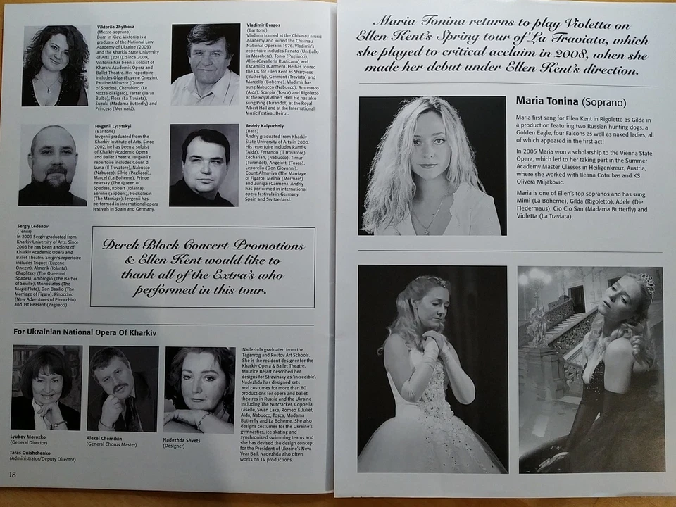 Verdi La Traviata Souvenir Brochure 2012 Very Good Condition - Image 3 of 4