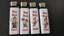 Lot Of 4 Vintage Bob's Big Boy Dated Scripto Lighters EMPTY