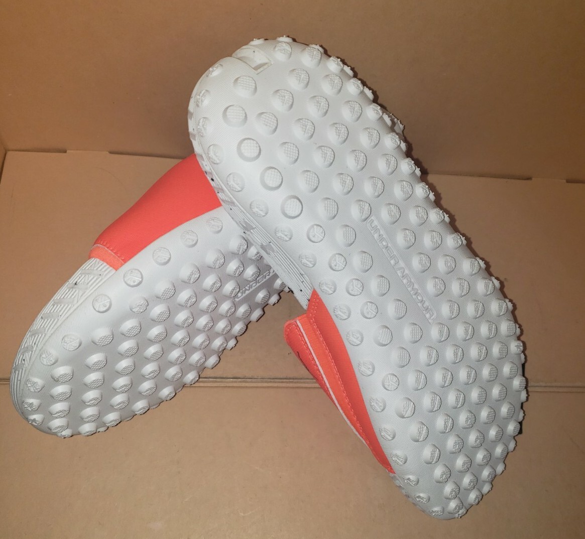 Under Armour Project Rock Fat Tire Slides Orange/White Men