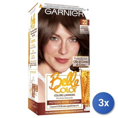 3x Garnier Belle Color Haarfarbe Kastanien Naturale 22