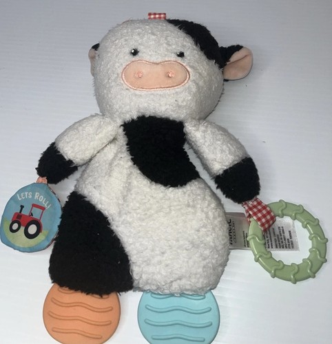 Magic Years Cow Plush Baby Lovey Teether Toy Rashti & Rashti Farm Animal Sensory
