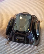 Swarovski Chroma Black Crystal Cocktail Ring ...