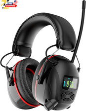 Hearing Protection AM FM Radio Headphones with 2000mAh Rechargeable Battery 30dB