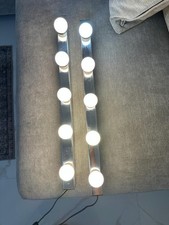 IKEA Musik 5-Light Wall Mounted Lamp Chrome Plated with bulbs x 2