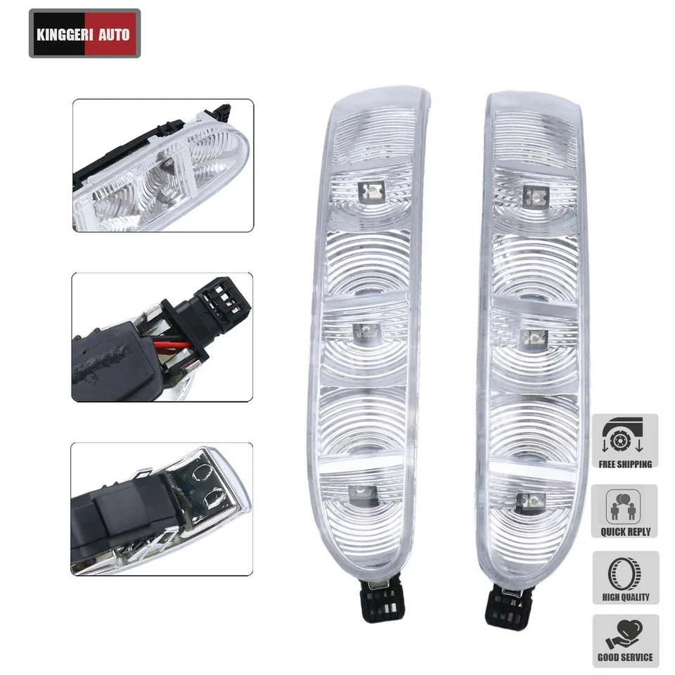 2 Pc For Mercedes-Benz S/CL-Class W220 Left Right Side Mirror Turn Signal Lights - Image 2 of 4