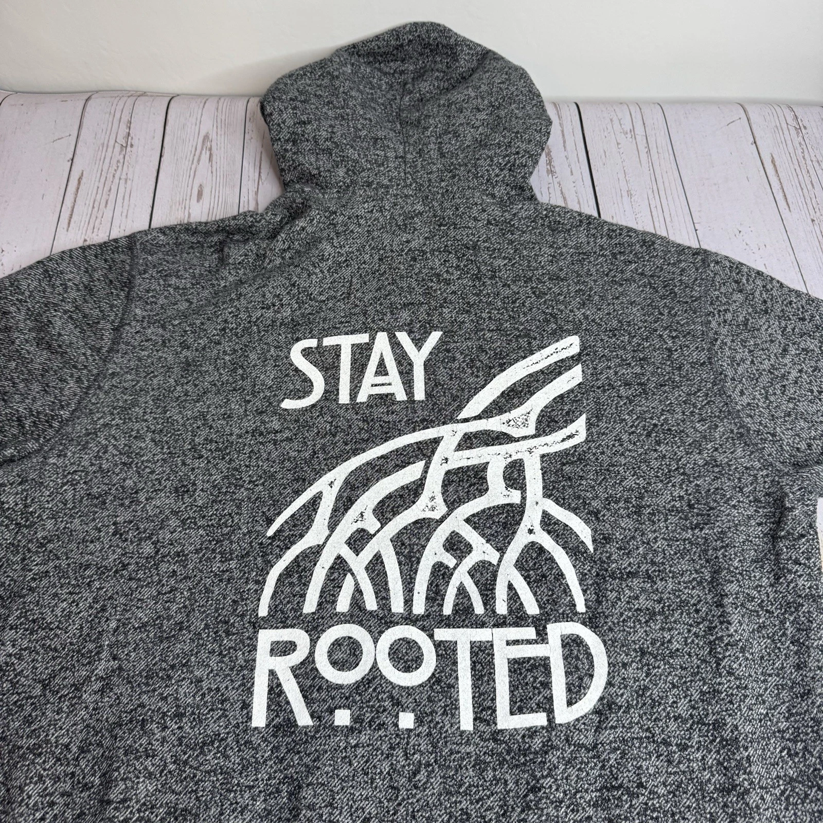 Walking Tree Brewery Full Zip Hoodie Vero Beach FL Stay Rooted Adult XL Gray