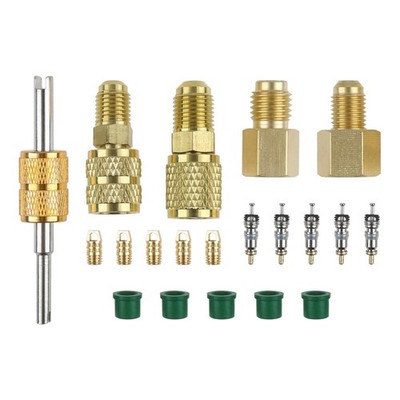 R410A R134A Adapters Mini Split Adapter Fitting Kit 5/16'' SAE Flare, 1/2 Acme...
