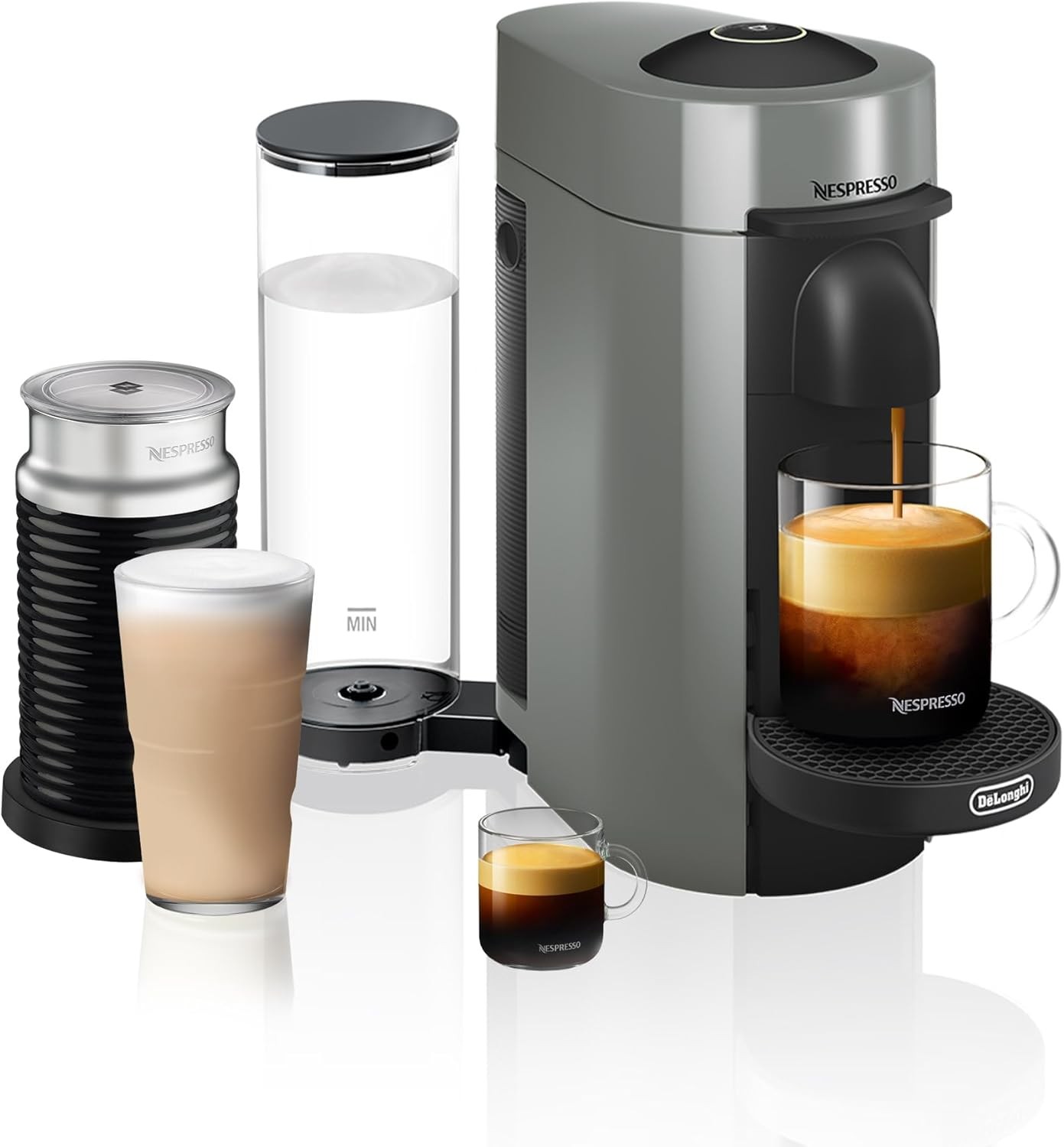 With Milk Frother Grey