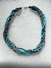 Fashion Multi strand beaded necklace 19" over all length