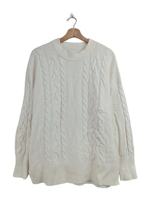 ABERCROMBIE & FITCH Pull ras du cou Dames Pull T EU 36 blanc style décontracté - Photo 1/4