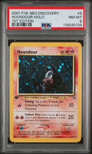Houndour (1st Edition) graded PSA 8 for sale on eBay