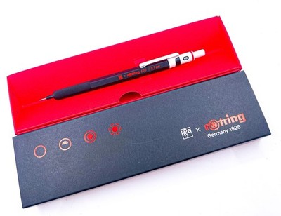 Neuer Rotring 600 Itoya Limited Druckbleistift 0,5 mm schwarzer Schaft weißer...