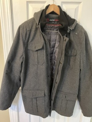 Alpine Swiss Mens Sherpa Lined Parka Hooded Winter Coat Cargo Utility Jacket L