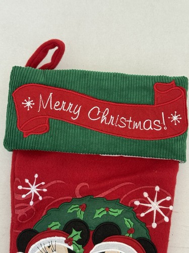 Disney Mickey Minnie Mouse Strumpf Frohe Weihnachten Urlaub Kranz Design 17" - Bild 3 von 8