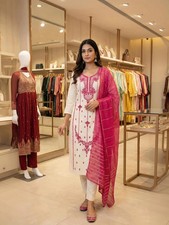Party Wedding Wear Kurti Pant Dupatta Set Indian Pakistani Designer Kurta Set