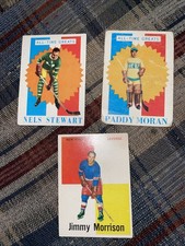 1960-61 TOPPS NHL HOCKEY CARDS NELS STEWART PADDY MORAN JIM MORRISON ATG AHL OHL