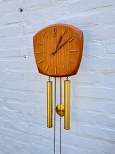 Vintage Original Junghans Teak Wanduhr 60er J...
