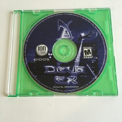 Vintage Y2K 2000 Deus Ex PC Game Ion Storm Eidos - Disc Only - Cyberpunk Classic