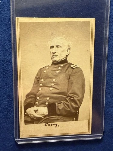 Civil War CDV Photo General Silas Casey Creates Colored Troop Manual Rare Image