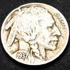 1937 D 5C INDIAN HEAD BUFFALO NICKEL EARLY US TYPE COIN  INDIAN HEAD