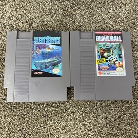 Nintendo NES Game Lot With Manuals Super Glove Ball Silent Service 