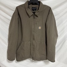 Carhartt Duck Work Jacket 3XL-Tall Thermal/Blanket Style Loose Fit/Olive