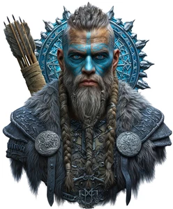 Ullr Norse God Viking Mythology Warrior Self Adhesive Warning Sticker