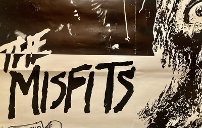 MISFITS ULTRA RARE ORIGINAL OOP VINTAGE 1980S BEWARE POSTER UK