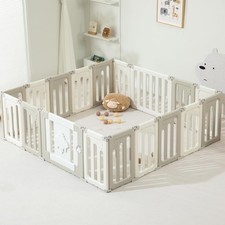 Extra Large Foldable 18 Panel Baby Playpen Play Yard for Kids and Babies