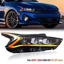 RH Right Side Full LED Headlight Lamp Assembly Fit 2021-2024 Kia K5 GT GT-Line
