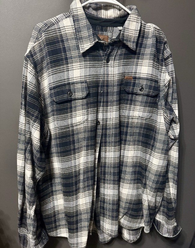 Orvis Men's Flannel Shirt XL 100% Heavyweight Cotton Plaid Button Up
