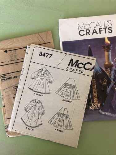 McCalls Crafts Pattern 3477, Wizard/princess fashions Barbie 11.5" doll - UNCUT - Picture 5 of 6