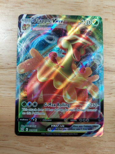 Flapple Vmax 019/163 Battle Styles NM Full Art Ultra Rare Pokemon Card