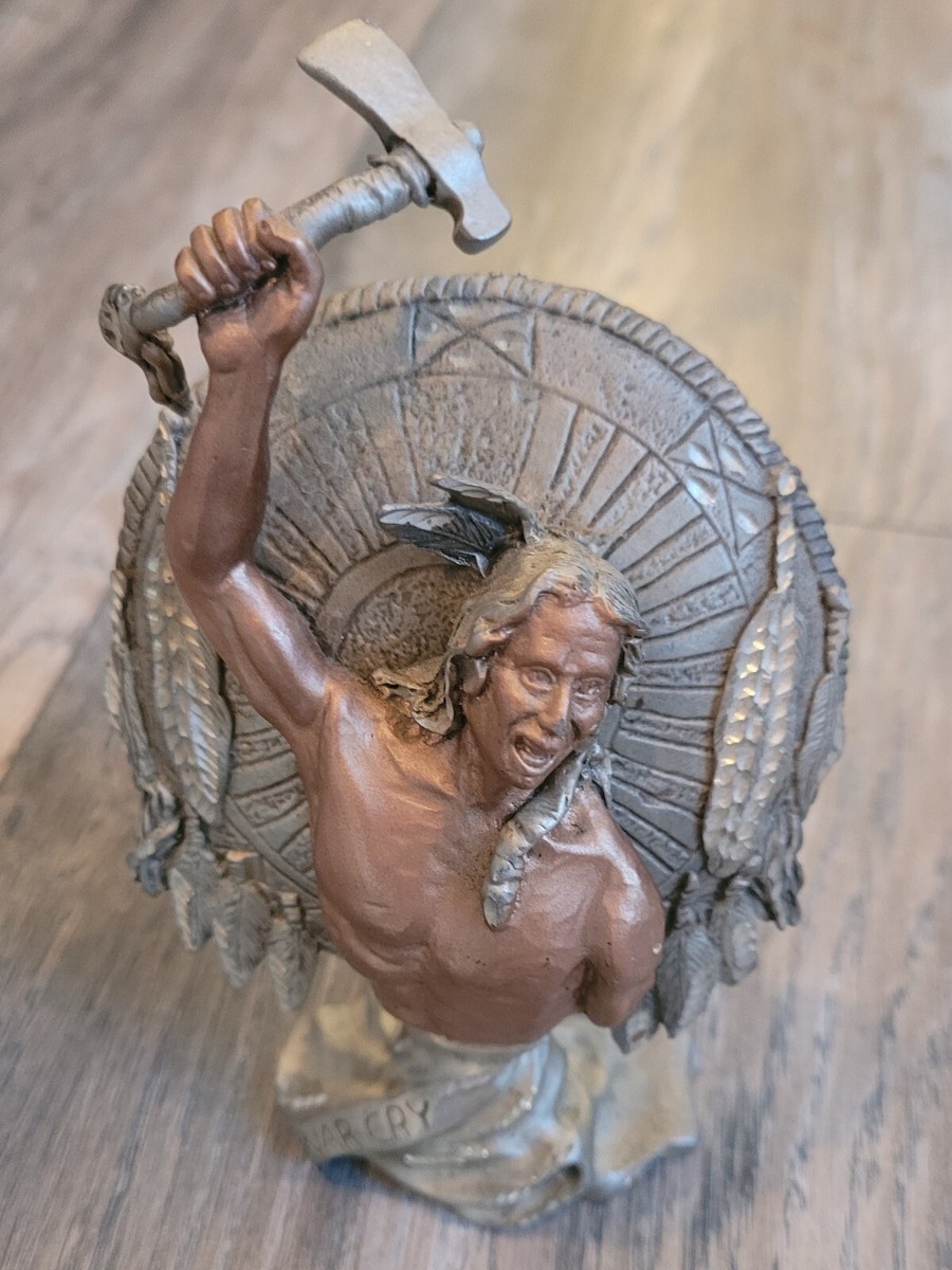 Masterworks Fine Pewter War Cry 置物 Peter Sedlow, 1990, Masterworks Fine Pewter Statue, War Cry